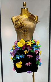 Macie 3D Flower Butterfly Sequin Mesh Bodycon Mini Dress