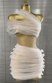 Ava One Shoulder Mesh Mini Dress