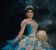 Luxury Mexican Crystal Quinceanera Dress