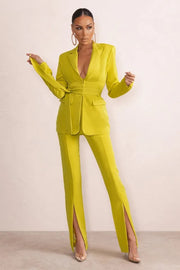 Mother of the Bride Pants Suits Candy Color Ladies Women Evening Party Blazer Wear Slim Flared Trousers 2 Pieces - Envious Designs