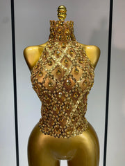 Kiara sparkly rhinestone mesh transparent top for women, sexy see-through party wear, nightclub stage performance outfit