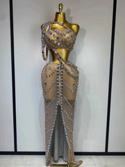 Angela Luxury Sparkling Rhinestones Two Piece Set