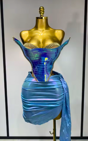 Riley sparkly sequin two piece set – glamorous party, birthday, and stage performance outfit.