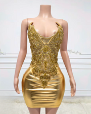 Jacqueline Strapless Off Shoulder Luxury Crystal Birthday Dress