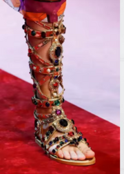 Luxury Crystal Peals Decor Boots Open Toe Knee High Back Zipper Strap