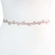 Leaf Rhinestone Bridal Wedding Belt, Sash Strap