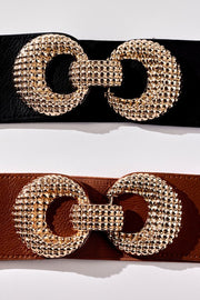 DOUBLE BUCKLET STRETCH BELT