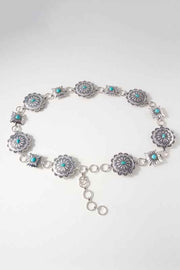 Western Concho Stones Metal Belt