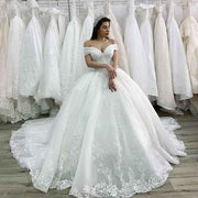 Luxury Beaded Princess Wedding Dress