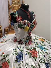 Luxury Embroidered Ball Gown Quinceanera Dress