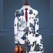 Casual Floral Men's Two-Piece Suit