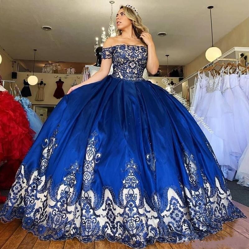 Royal Blue Princess Quinceanera Dress – Envious Designs