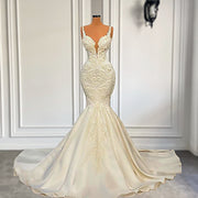 Vintage Sexy V-neck Mermaid Wedding Dress