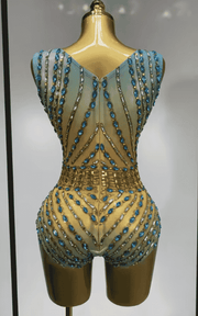 Sheena Shining Rhinestone Bodysuit Performance Costume