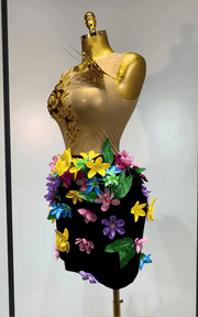 Macie 3D Flower Butterfly Sequin Mesh Bodycon Mini Dress