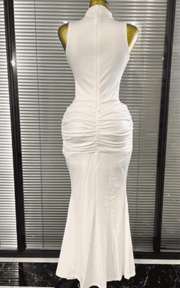 Yolanda off-shoulder hollow waist bodycon long dress for evening party and date night styling