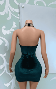 High Neck Applique Mini Birthday Cocktail Dress