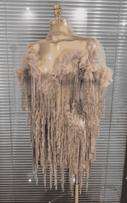 Chelsea See Through Sequin Tassel Dance Dress