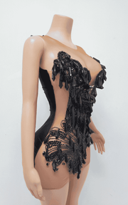 Sparkly Crystal Halter Rhinestone Cocktail Birthday Dress