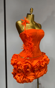 Rose Two-Piece Mini Dress – Party Outfit
