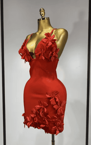Taaliyah V neck floral bodycon bandage mini dress designed for birthdays, cocktail parties, and elegant evening events.