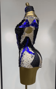 Janelle Sparkly Rhinestone Sequin Bodycon Bodysuit