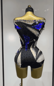 Janelle Sparkly Rhinestone Sequin Bodycon Bodysuit