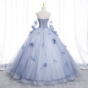 Maria Novia Blue Grey Quinceañera Dress