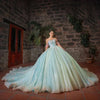 Sparkly Mint Green Quinceanera Ball Gown