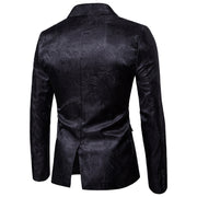 Men’s luxury jacquard suit with matching pants for formal or wedding wear