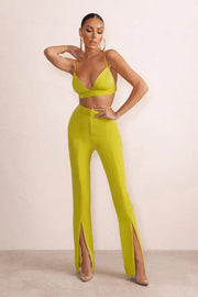 Summer Mother of the Bride Pants Suits Candy Color Ladies Women Evening Party Blazer Wear Slim Flared Trousers 2 Pieces