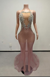 Skylar Sparkly Sheer Prom Dress- Ready to Ship