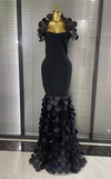 Envious Designs Selena sexy halter mesh ruffle long bandage maxi dress for evening party styling