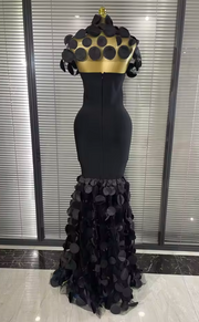 Envious Designs Selena sexy halter mesh ruffle long bandage maxi dress for evening party styling
