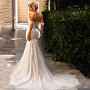 Exquisite Beading Sequined Wedding Dress