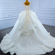 Banquet Beaded Hollow Lace Wedding Dress