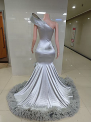 Julia Luxury Crystal Long Prom Dress with Feathers - Ready to Ship