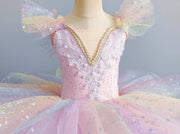 Kids Seven-Color Sequined Ballet Tutu Dress