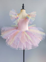 Kids Seven-Color Sequined Ballet Tutu Dress