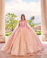 2024 Mint Champagne Princess Quinceañera Dress with Cape