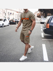 Summer Men Casual 2 Piece Gym Wear Sets