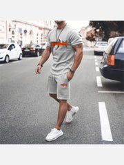 Summer Men Casual 2 Piece Gym Wear Sets