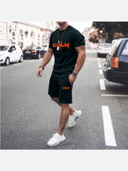 Summer Men Casual 2 Piece Gym Wear Sets