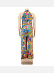 Printed Sleeveless Plus Size Jumpsuits For Women