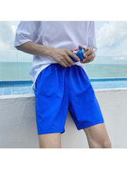 Pure Color Beach Loose Men's Short Pants