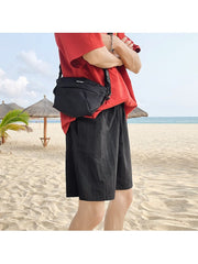 Pure Color Beach Loose Men's Short Pants