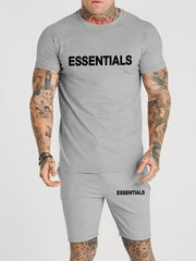 Casual Letter Printing Two-Piece Set Men