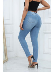 Fashion Ripped High Waist Skinny Jeans