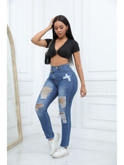 Fashion Ripped High Waist Skinny Jeans