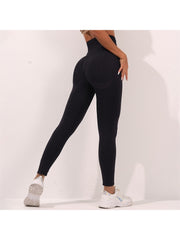 Seamless Solid Color High Rise Yoga Pants